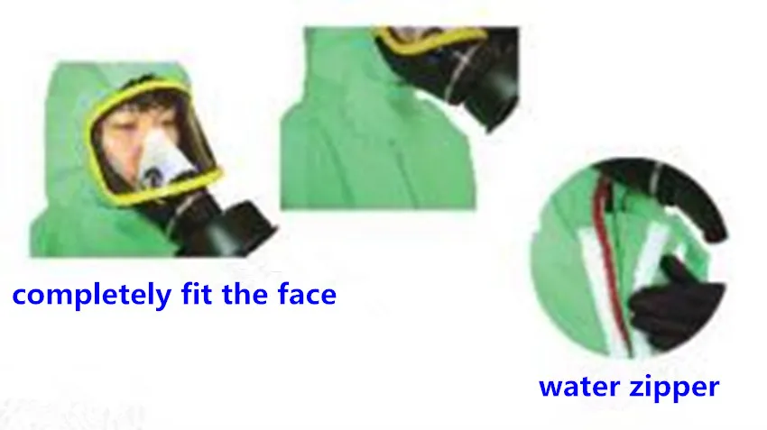 Противопожарный полузакрытый костюм сухой защиты молния для зеленой воды |