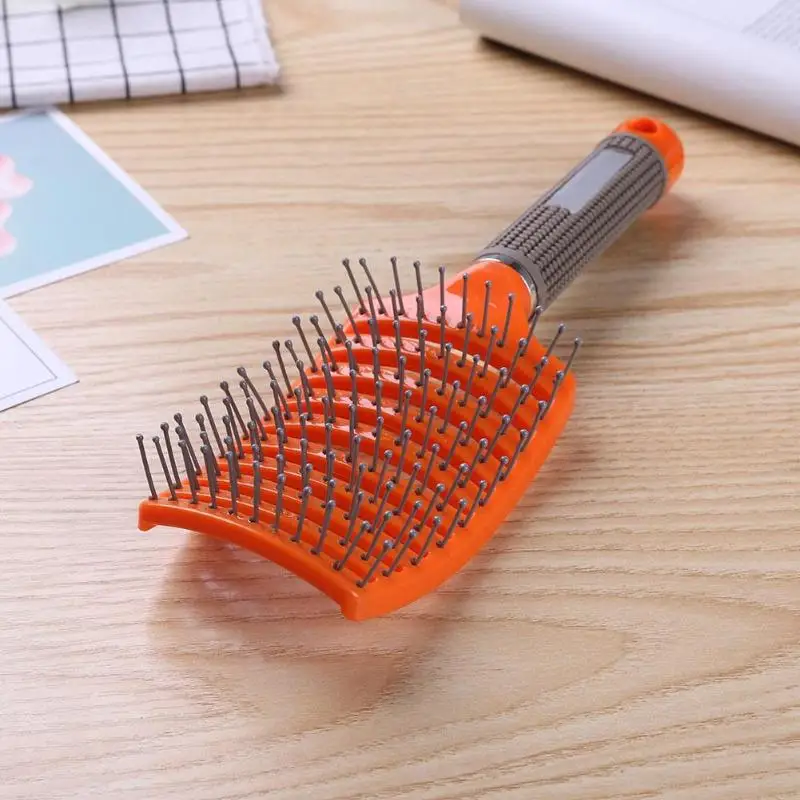 Professional Anti-Static Hair Scalp Massager Comb Brush Curved Row Hair Comb Hairbrush Salon Hairdressing Hairstyle Tools