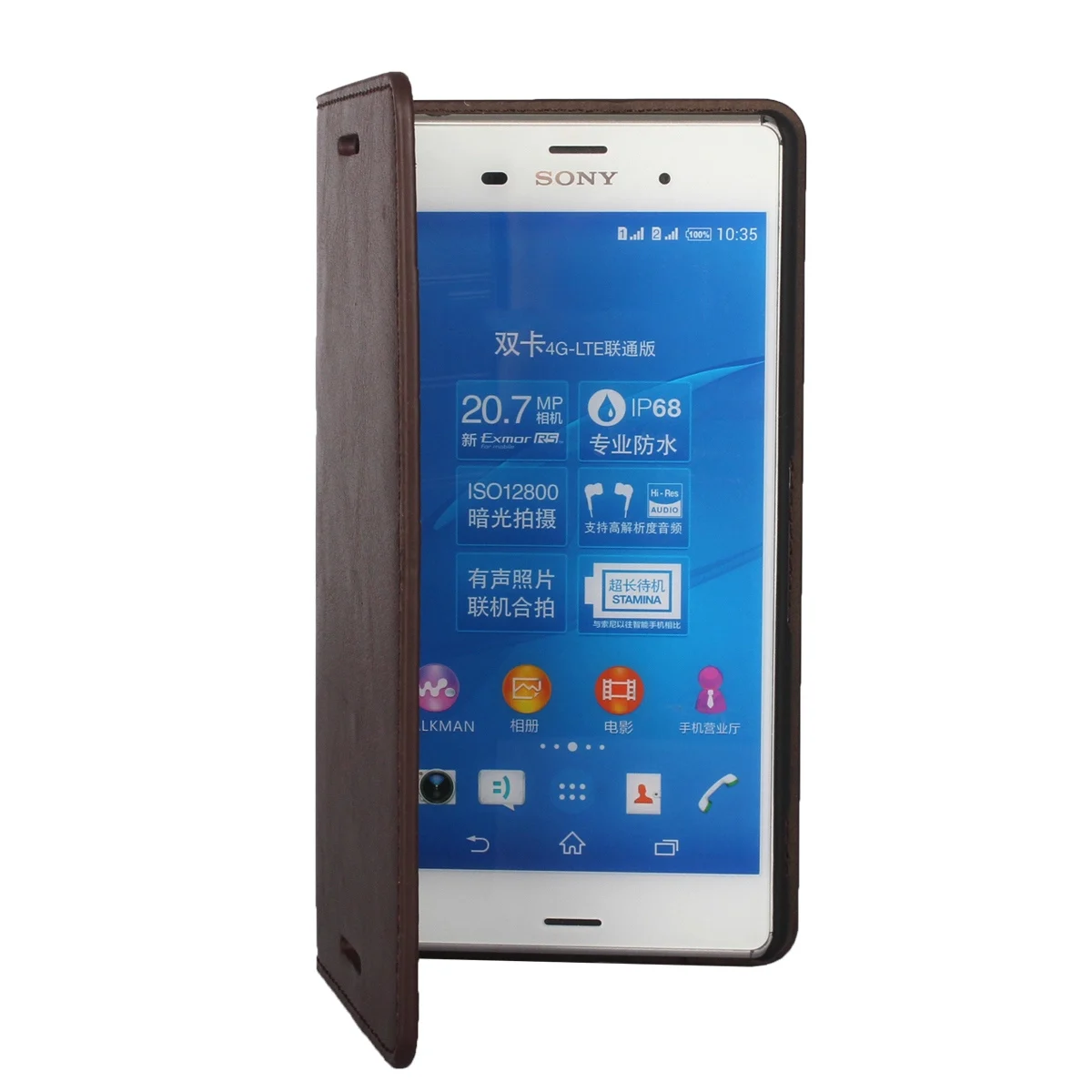 Чехол из натуральной кожи для Sony Xperia Z3 чехол D6603 D6633 откидной с держателем карт