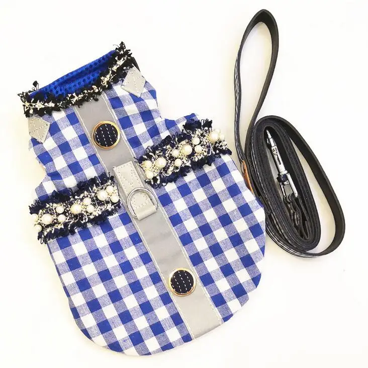 Настоящий поводок для собак кошек домашних животных жилет дизайнерское модное