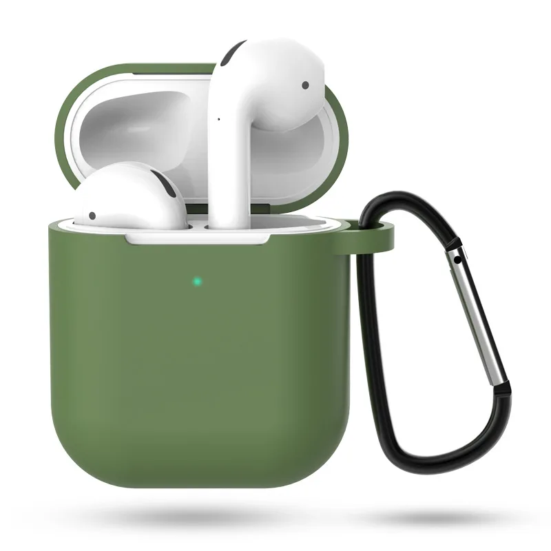 Mustard green Чехол для наушников Apple AirPods 2 чехол силиконовый чехол беспроводные Bluetooth наушники Air Pods 2 Чехол защитный чехол для AirPods чехол - Цвет: Mustard green