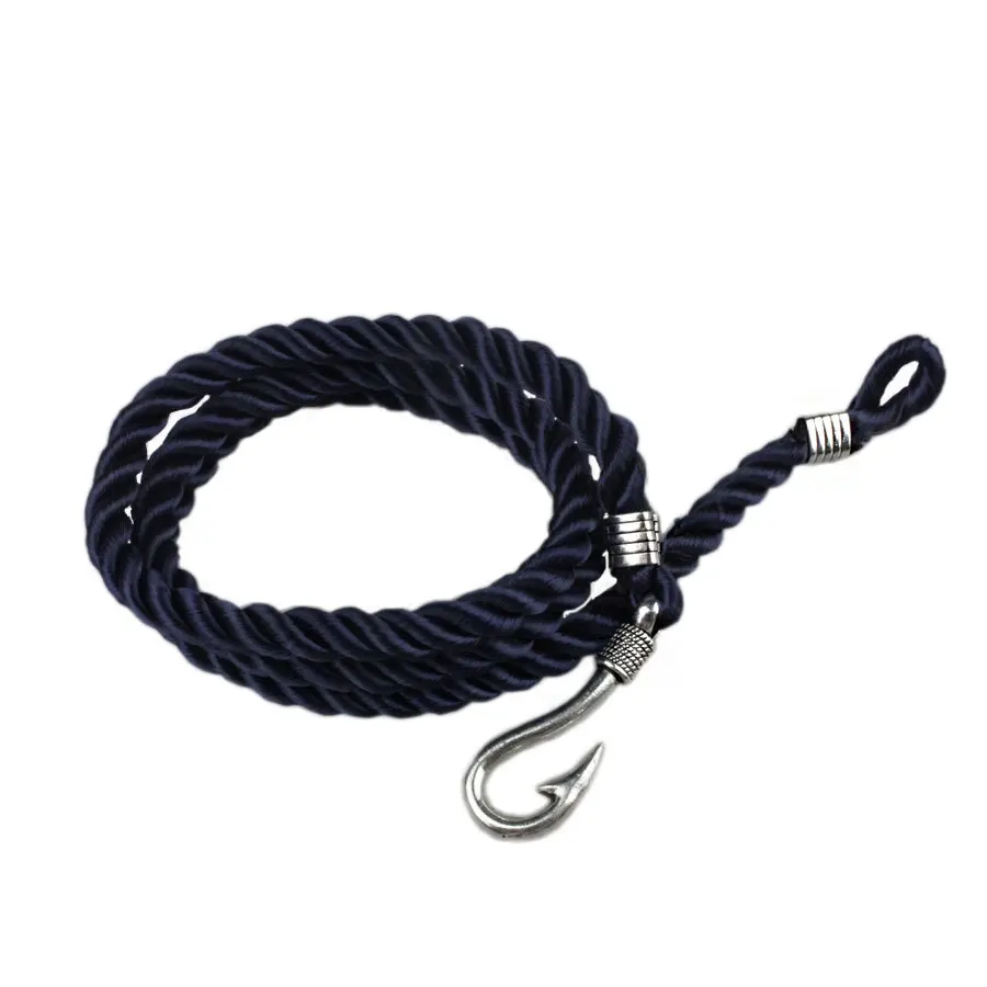 WBO79 тёмно-синий самодельный Плетеный крючок для ловли древней рыбы с прямым