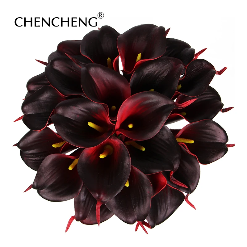 CHENCHENG 31 шт./лот Настоящее прикосновение поддельные цветы искусственная Калла Лилия Свадебные букеты отель дома Рождественская вечеринка осень Декор