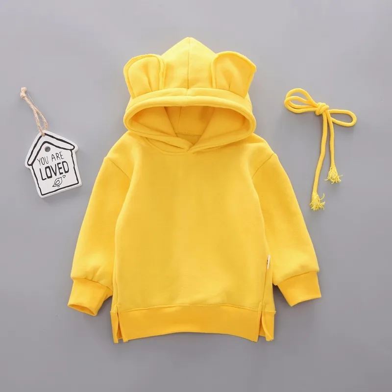 XH daweiyi Yellow Новая весенне-осенняя одежда для маленьких мальчиков и девочек; хлопковый свитер с капюшоном; детская повседневная спортивная одежда для малышей; спортивная одежда для отдыха - Цвет: XH daweiyi Yellow