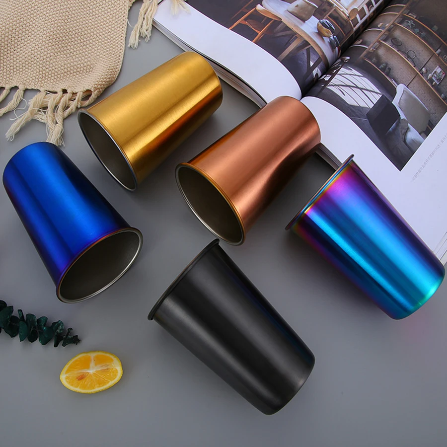 Semai Stainless Steel Coffee Mugs With Silicone Lids and Straws Reusable Party Drinking Juice Tea Beer Cups | Дом и сад