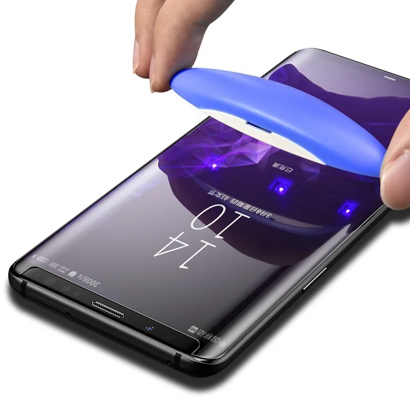Защита для экрана из закаленного УФ стекла Samsung Note 8 9 Galaxy S6 s7 edge S8 S9 plus защита