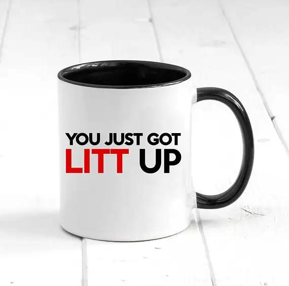 Вы только что получили Litt Up забавная белая керамическая кофейная кружка
