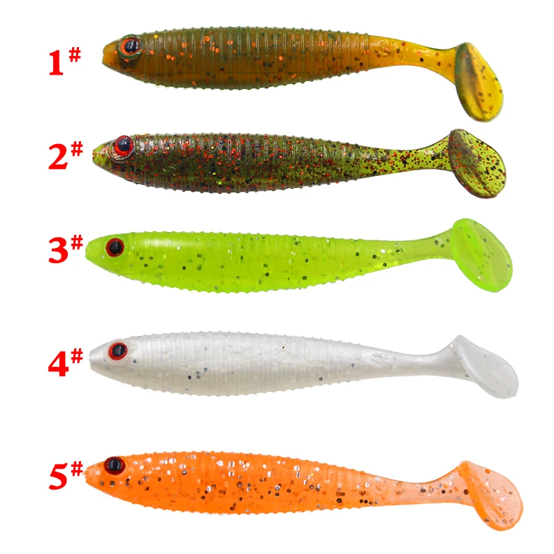 SEAPESCA 10 шт./партия мягкая рыболовная приманка 85 мм 3 8 г искусственные 3D глаза