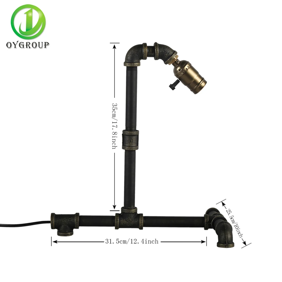 Винтажные светильники для водопроводных труб Ретро промышленные настольные
