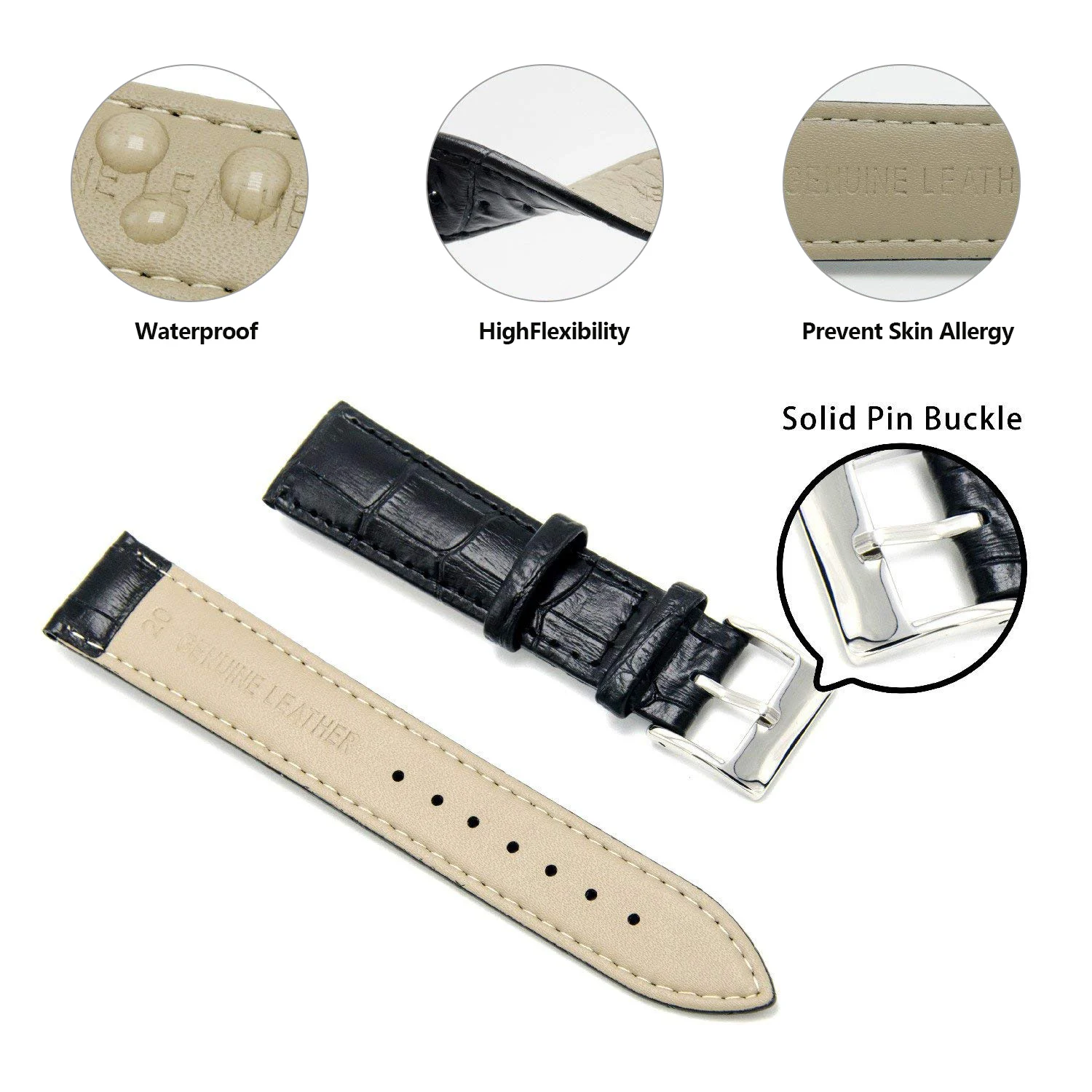 18mm 20mm 22mm Watch Bands Genuine Leather Strap For Samsung Gear S3 Frontier Classic Smart Replacement Wristband | Наручные часы