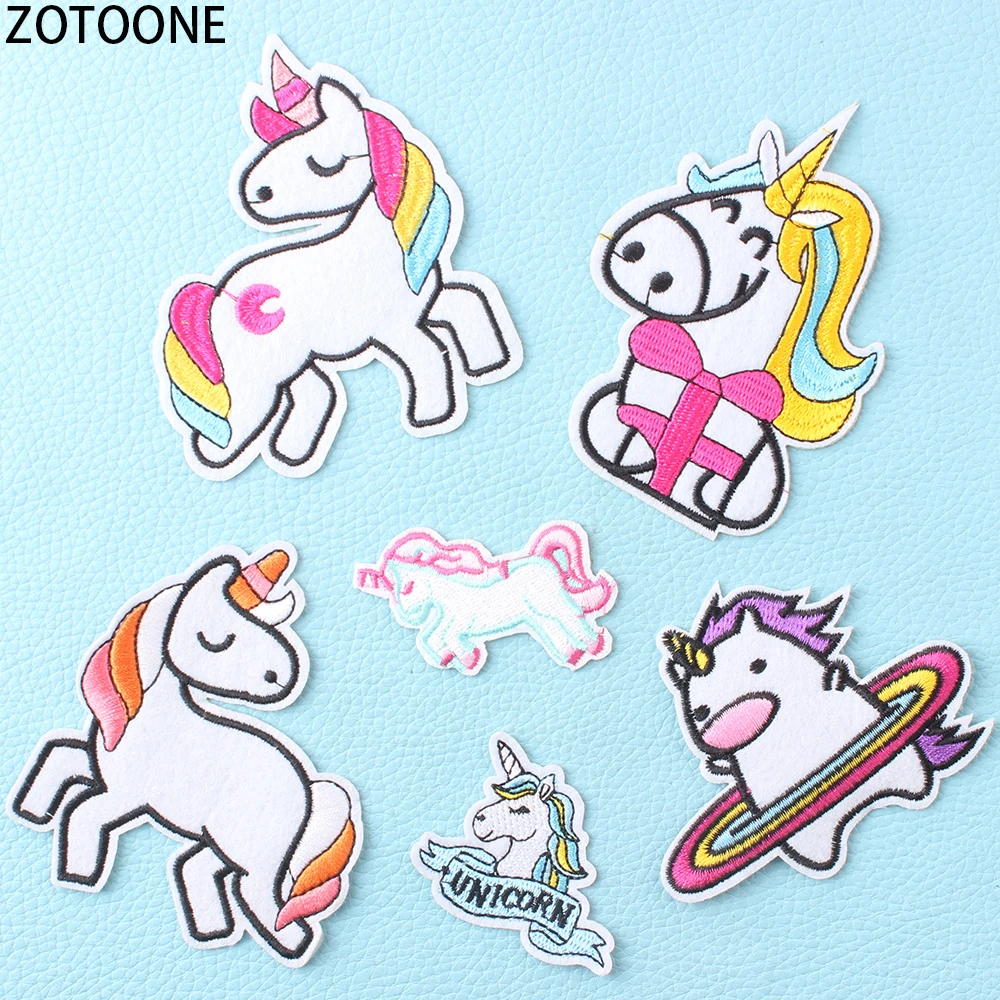 ZOTOONE 6 шт. Фламинго Единорог термоклейкая заплата буквы Сделай Сам вышитая заплатка для одежды цветы нанесение символов для Костюмы