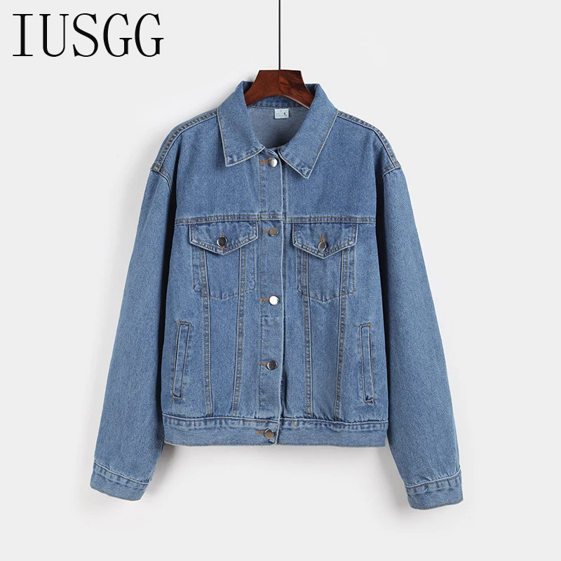 

2021 Women Basic Coat Denim Jacket Women Spring Denim Jacket For Women Jeans Jacket Women Denim Coat Loose Spliced Vintage Style