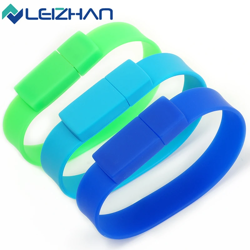 Leizhan usb флэш-накопитель 2.0 силиконовый браслет 4 г красочные Memory Stick 8 внешний Pendrive