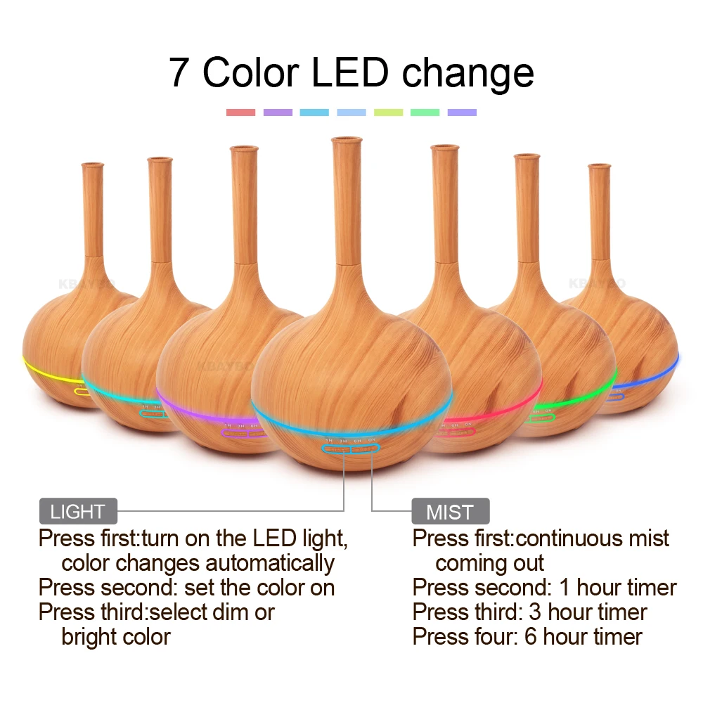 Ультразвуковой увлажнитель воздуха с отделкой под дерево 400 мл|Увлажнители