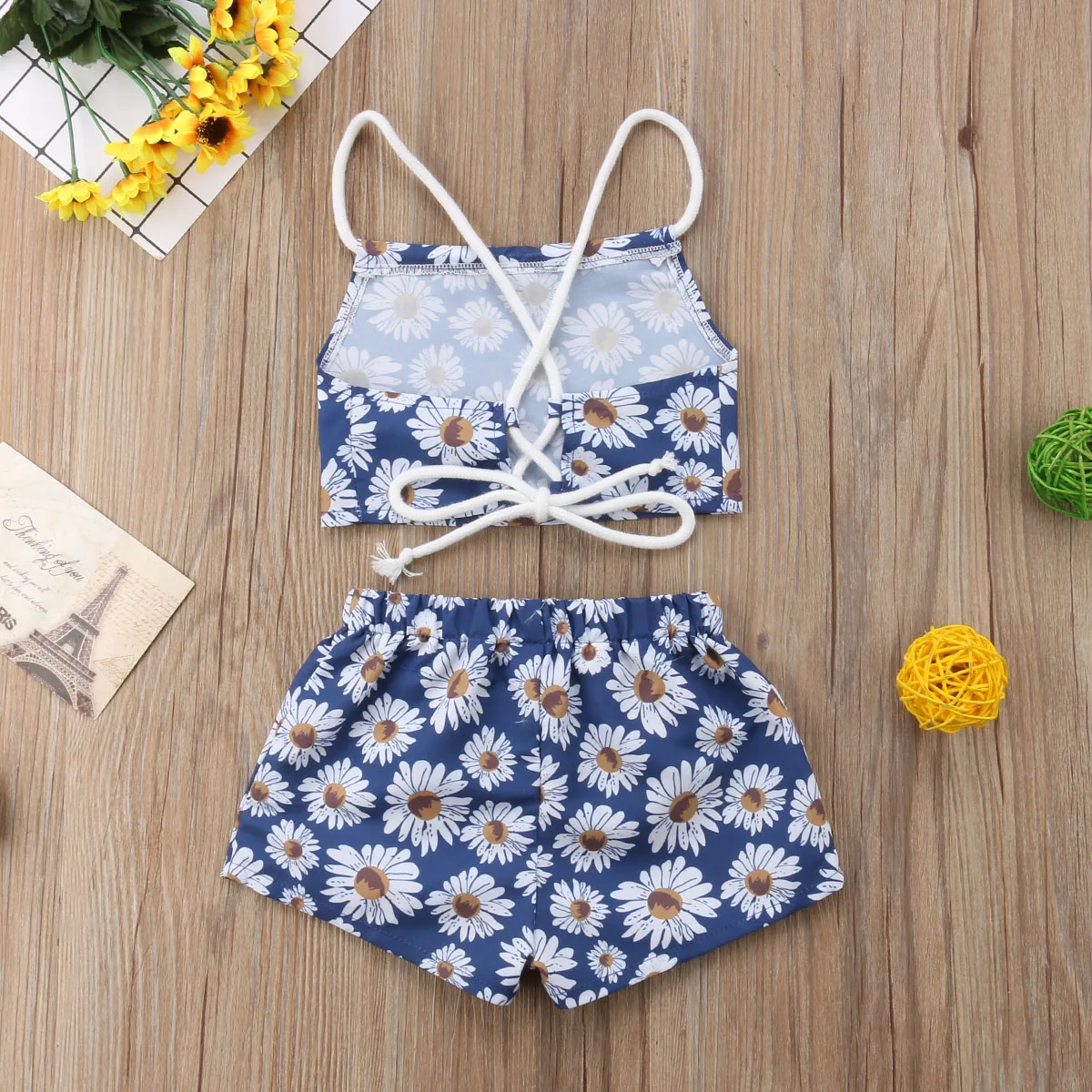 USA Newborn Baby Girls Flower Crop Vest Tops Shorts Pants Outfits Clothes Summer | Мать и ребенок