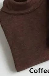 Коричневый Детская одежда осенне-зимняя хлопковая футболка с длинными рукавами для малышей Детская Базовая рубашка детская водолазка мягкая От 0 до 13 лет - Цвет: Коричневый