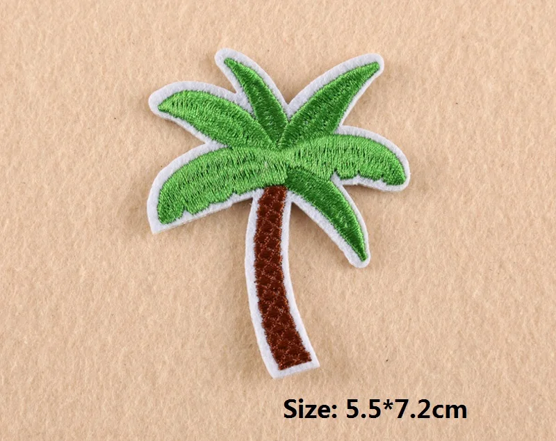 Милые деревья утюжок на заплатках мультфильм сделанный из ткани аппликация