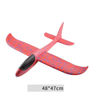 Red 48CM 48 см большая рука бросок пены самолеты детские игрушки «сделай сам» Летающий планер модель аэроплана вечерние наполнители Летающий планер самолет игрушки для детей игры - Цвет: Red 48CM