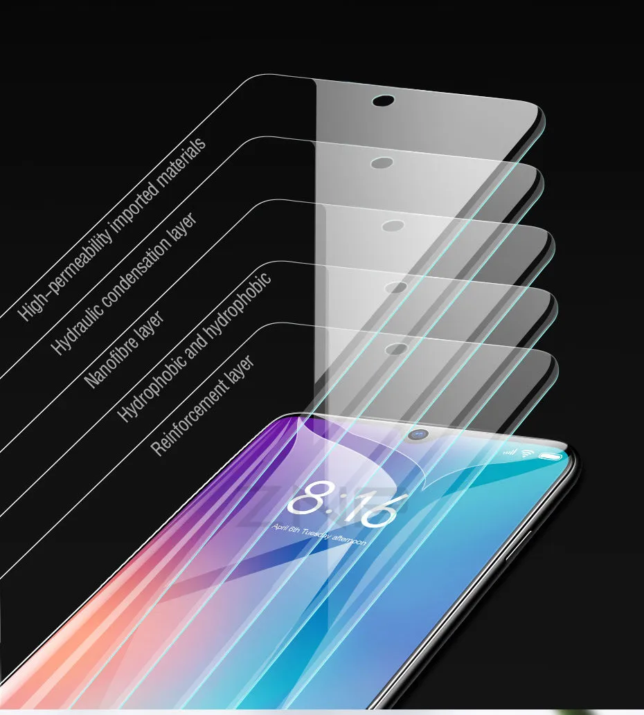 ZNP Гидрогелевая Защитная пленка для Xiaomi mi 9 8 SE A2 Lite Полное покрытие Защитная мягкая пленка для Xiao mi 6X mi 8 Pro защита экрана