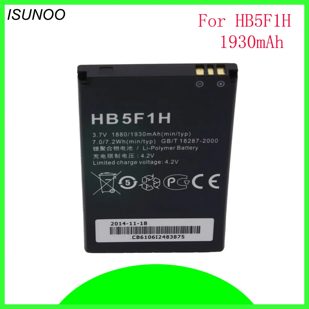 ISUNOO Аккумулятор для Huawei Honor U8860 1880mAh литий ионный аккумулятор HB5F1H Замена Glory