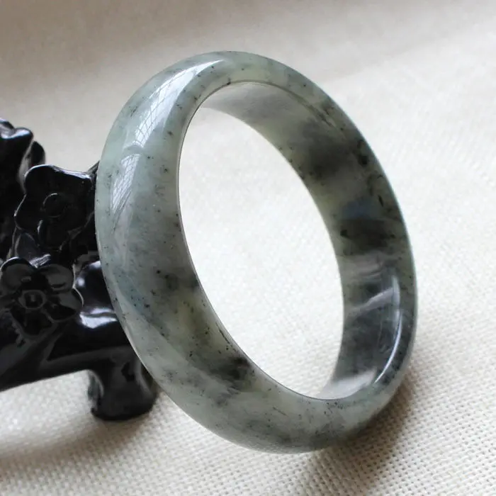 59mm Chinese Genuine Natural Green Nephrite Jade Gems Bangle Bracelet A-3760 | Украшения и аксессуары