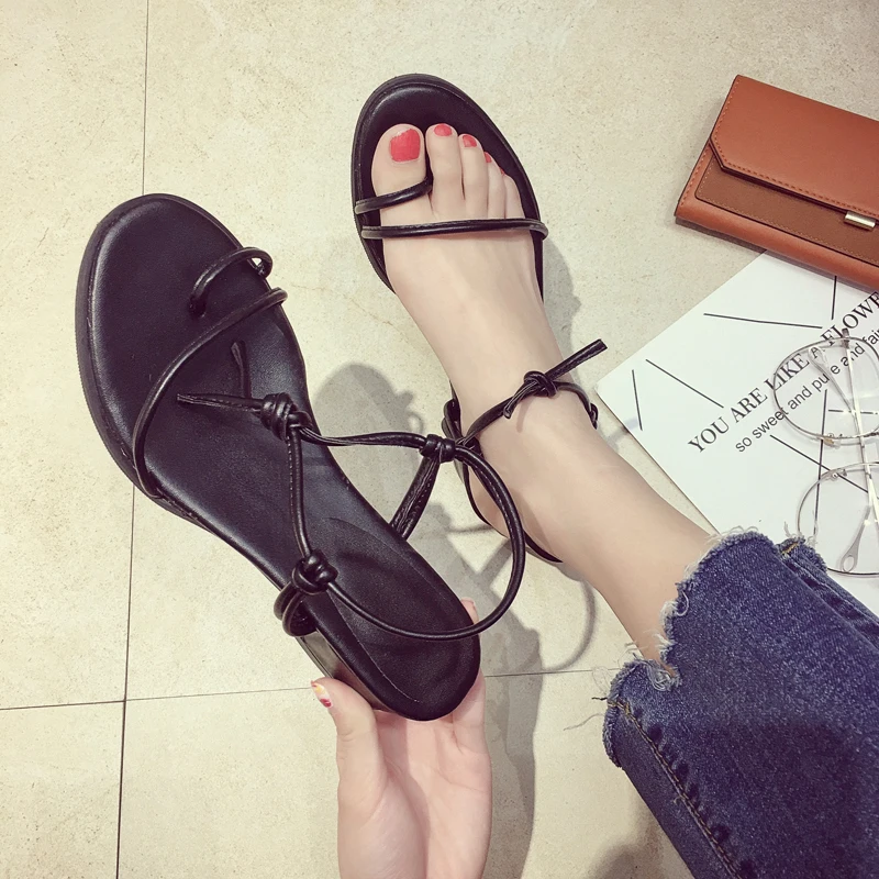 HIZCINTH 2018 New Summer Sandals Female Korean Word Belt Toe Straps Students Rome Shoes Woman High Heels Sandalias Mujer Pumps | Обувь