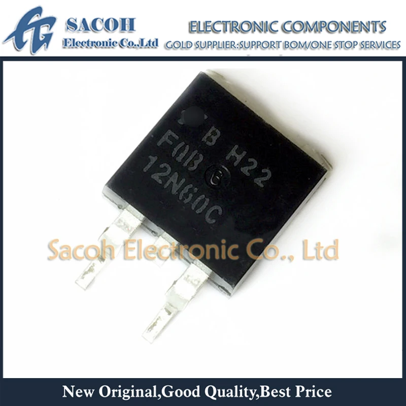 

10 шт. FQB12N60C FQB12N60 12N60C 12N60 TO-263 12A 600V Power MOSFET