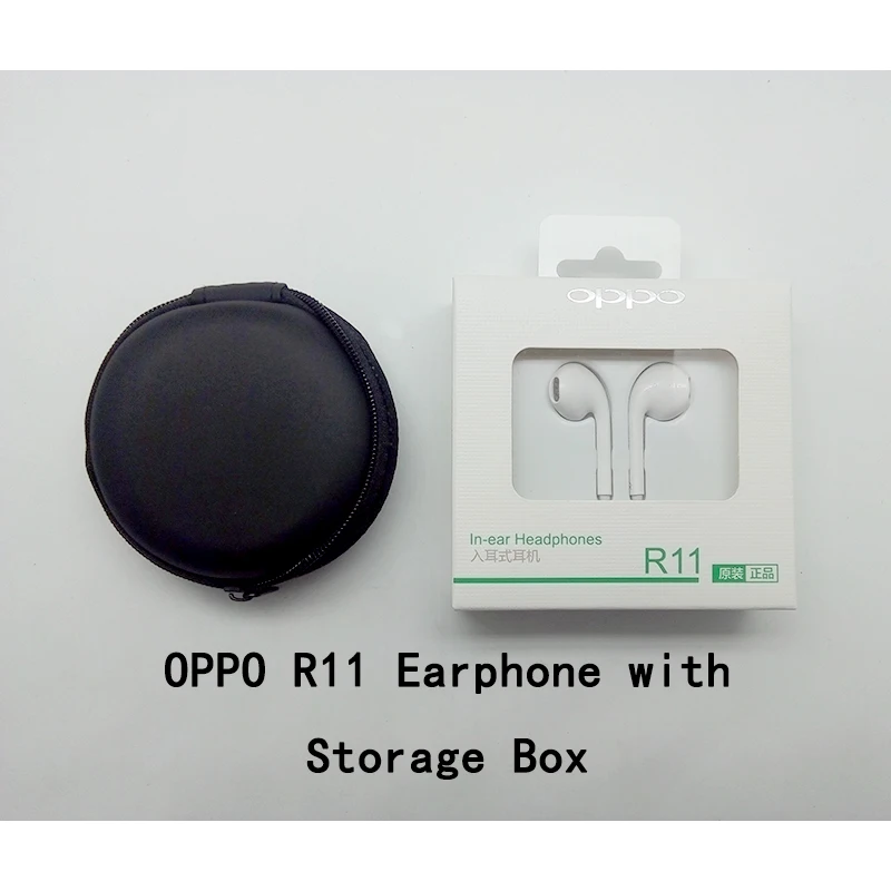 Коробка для хранения наушников OPPO R11 с разъемом 3 5 мм проводные наушники