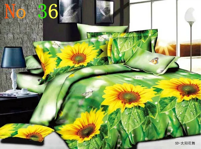 Top quality! 3D hot Bedding Set family cotton comforter coverlet set queen size 4 pcs | Дом и сад