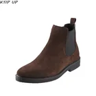 Ботинки Челси мужские без шнуровки, удобные повседневные ботинки, классический дизайн, модная обувь, оригинал, Осень-зима