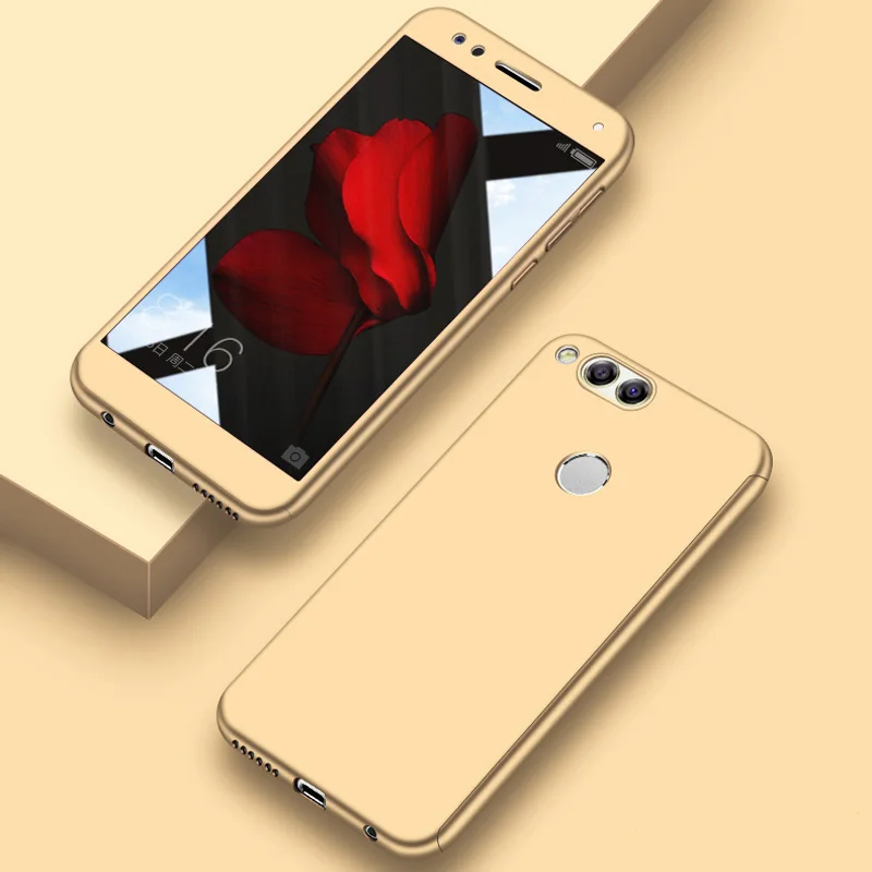 Чехол с полным покрытием 360 для Huawei Honor 7X 10 9 Lite задняя крышка чехол закаленным