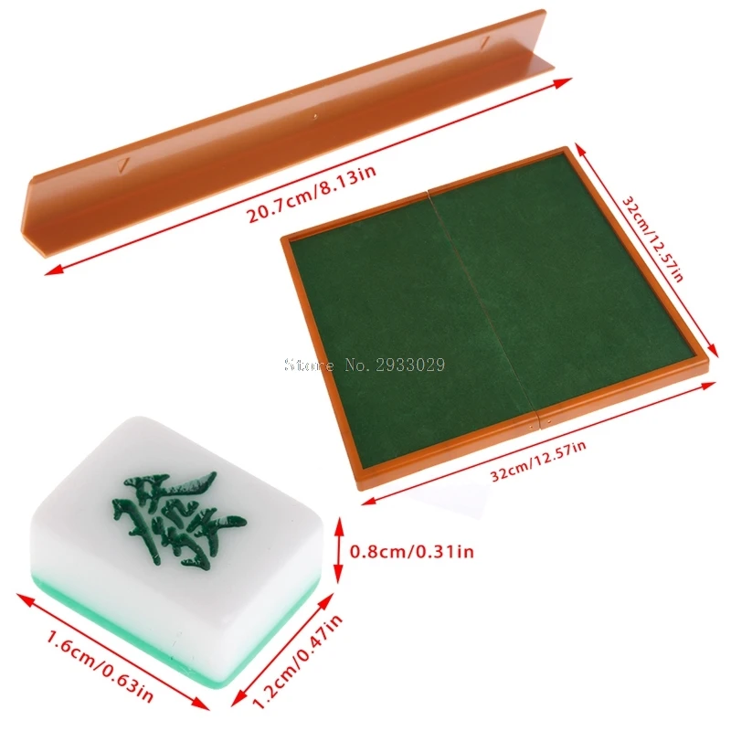 

Free Shipping Portable Mini 144 Mahjong Set Mah jong Table Traditional Game Travel Foldable -B116