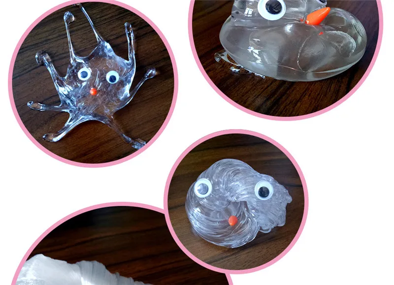 Glass Clear Slime Fluffy Rebound Plasticine Supplies DIY Toys Light Soft Polymer Clay Lizun Modeling Mud Putty Antistress