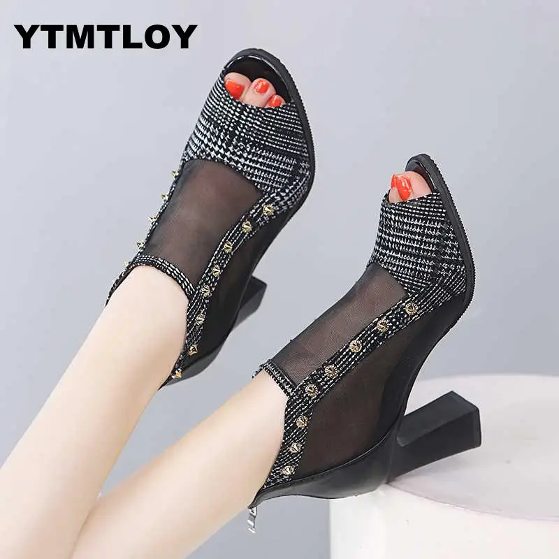 2019 New Women Sandals Patent Leather High Heels Shoes Sexy Pumps Fashion Wedding stiletto Zapatos De Mujer Peep Toe | Обувь