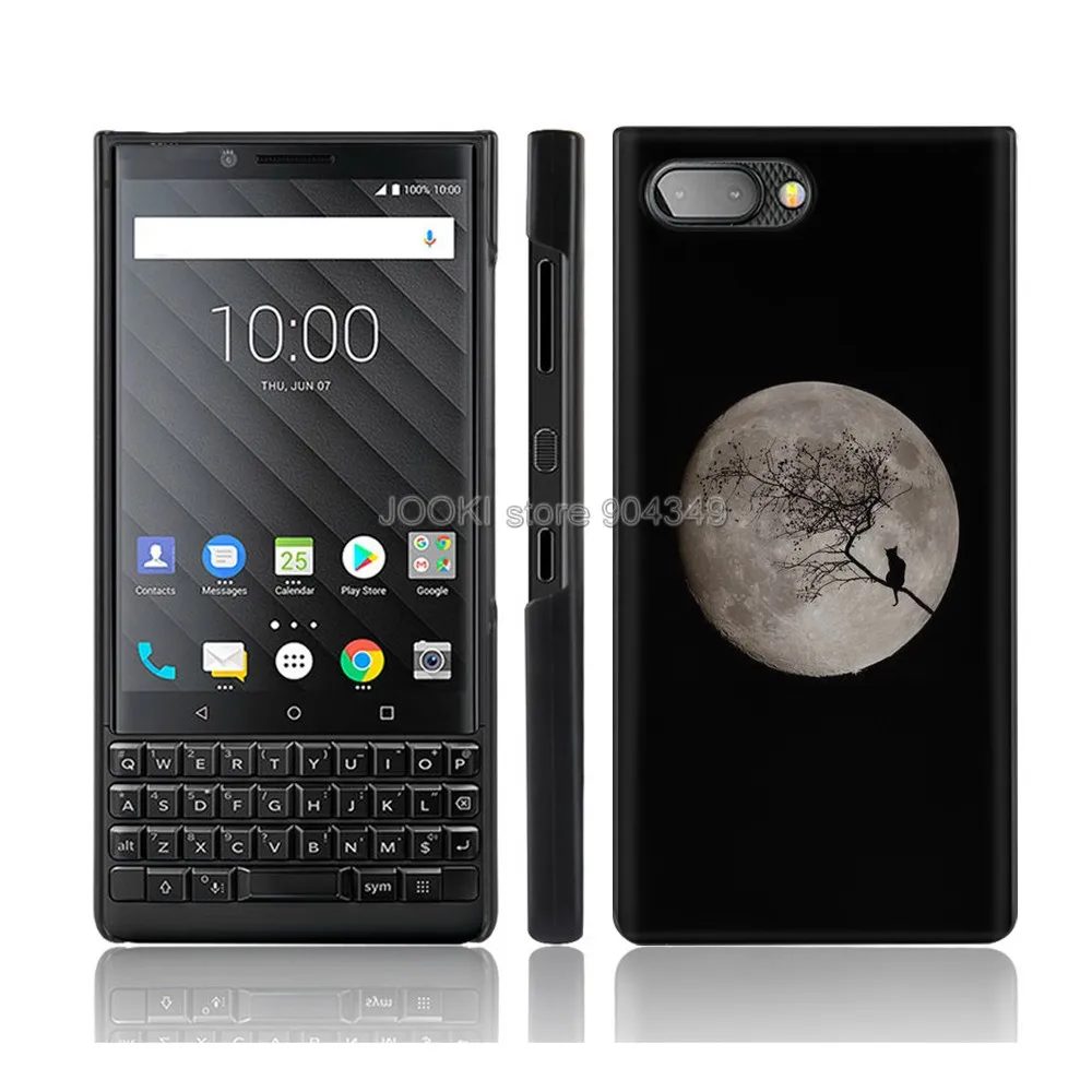 JOOKI чехол для Blackberry Key2, откидная крышка, принт волка, тонкий чехол для Blackberry Keyone Key 2, два шт, жесткий пластиковый чехол для задней панели
