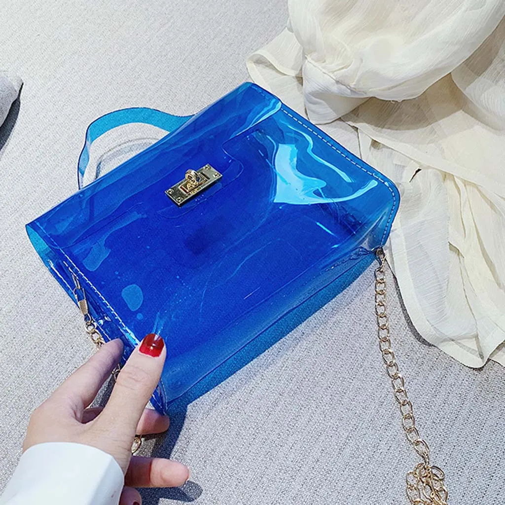 Женская сумочка на ремне желе сумка-мессенджер однотонная сумка tasjes dames sac прозрачная femme nouveau# XP30