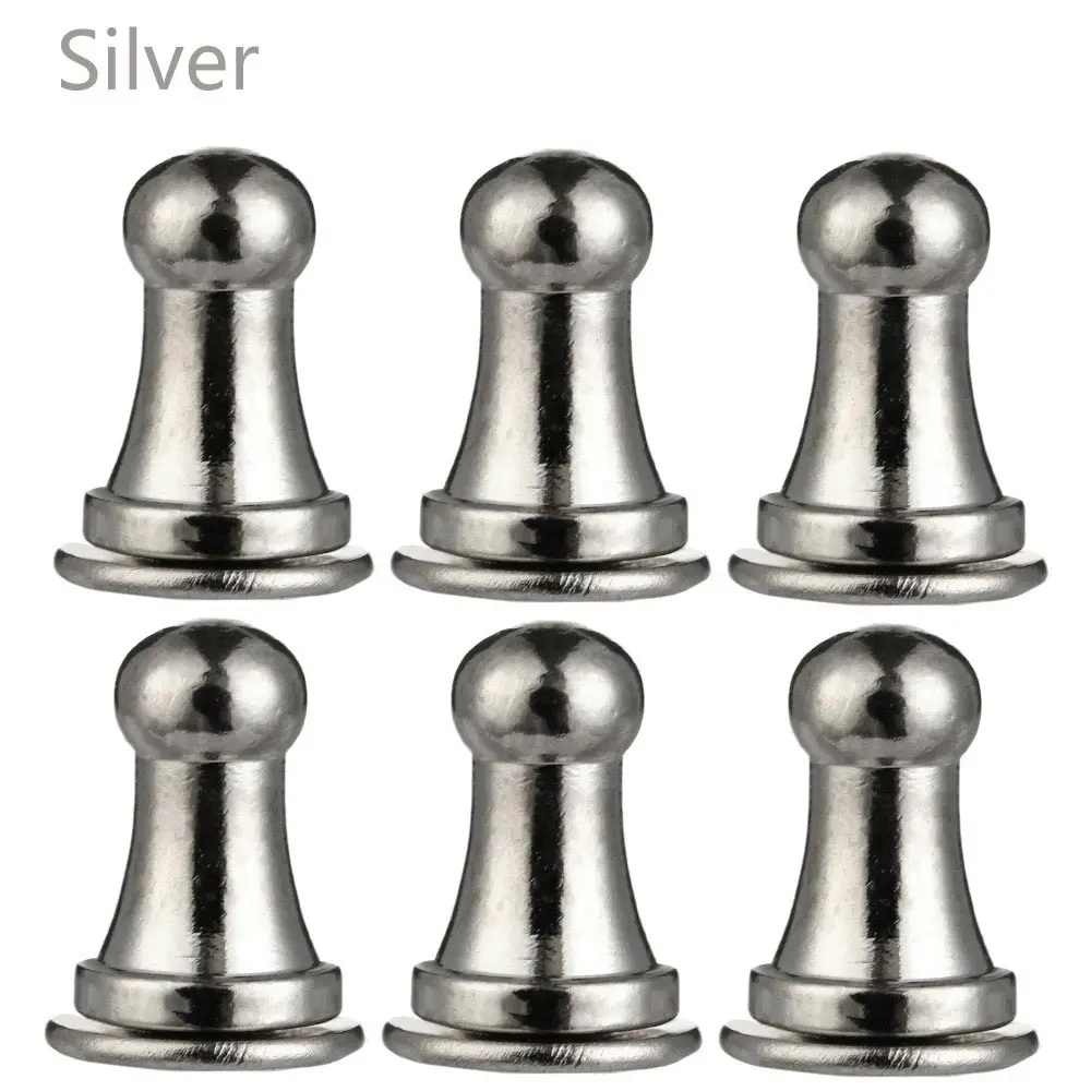 Silver 10 шт. винты в виде головы монаха, кожаный кошелек с ремнем, твердая латунь, винты с заклепками для ногтей, Сумка/Обувь/аксессуары для одежды - Цвет: Silver