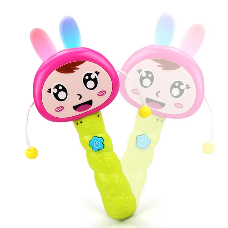 2018 Baby Toys Hand Bells Puzzle Music and Flashing Shaking Rattles 6-12 Months Sound Light Rhythm Induction | Игрушки и хобби