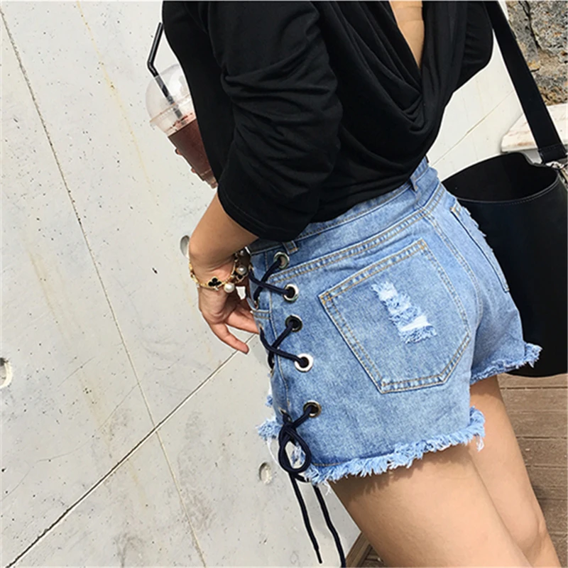 Джинсы с дырками в виде инопланетянина Китти 2019 модные популярные весенне летние