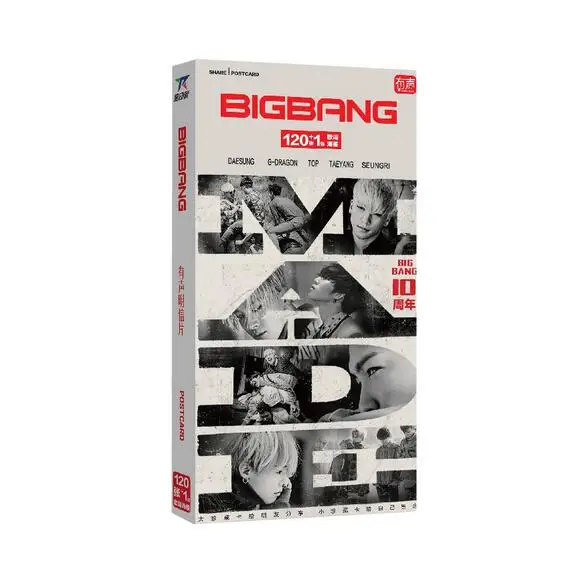 Kpop Bigbang GD Топ TAEYANG DAESUNG SEUNGRI коллективный выпуск открытка с высоким разрешением |