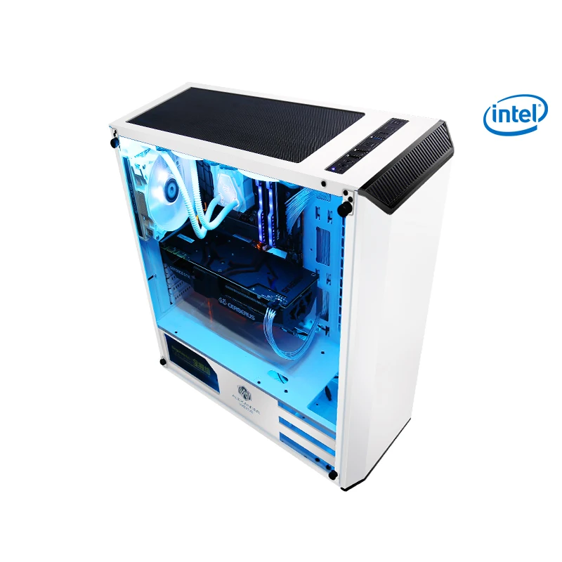 Getworth A3 AMD Ryzen7 2700 8 ГБ 2666 Оперативная память 120 ГБ SSD GTX1070 120 мм жидкой воды охладитель игр PC Deskop компьютер домашние Белые вентиляторы