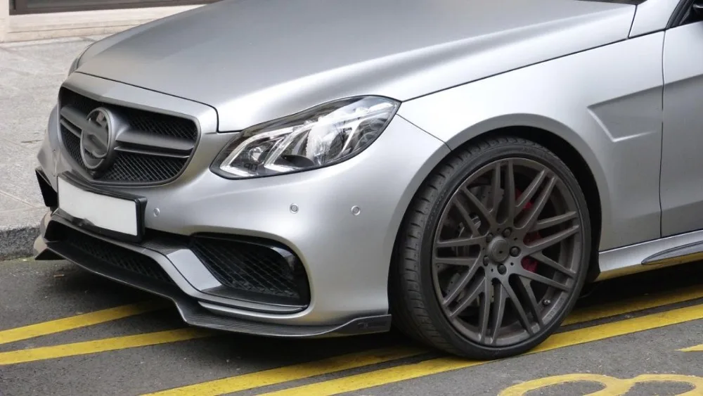 B Стиль юбка переднего бампера из углеродного волокна бампер спойлер для Mercedes Benz E Class W212- стайлинга автомобилей Авто Запчасти тела Наборы