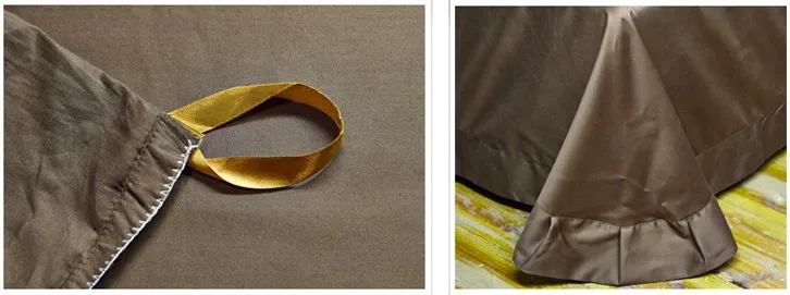 Роскошный коричневый 100% Египетский хлопок наборы постельного белья простыни