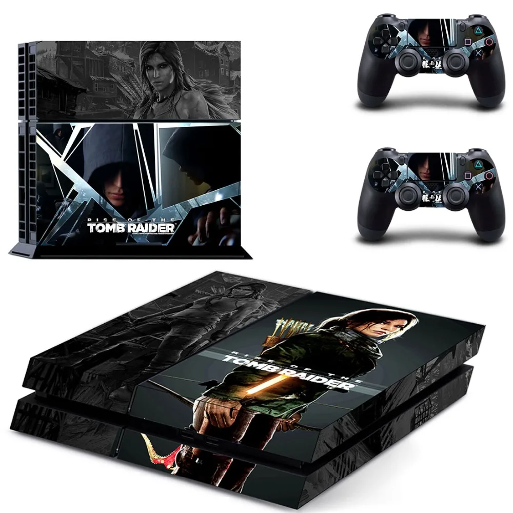Виниловая наклейка на кожу игровой Rise of Tomb Raider PS4 для консоли Sony Playstation 4 и 2