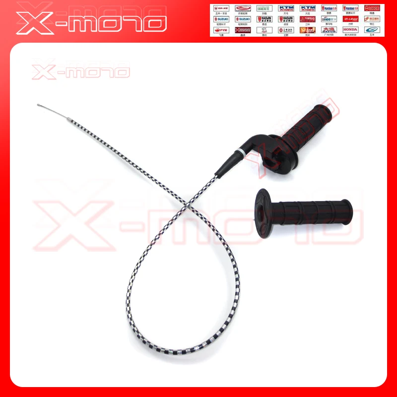 Super soft  Black handle girps+black-and-white Throttle line