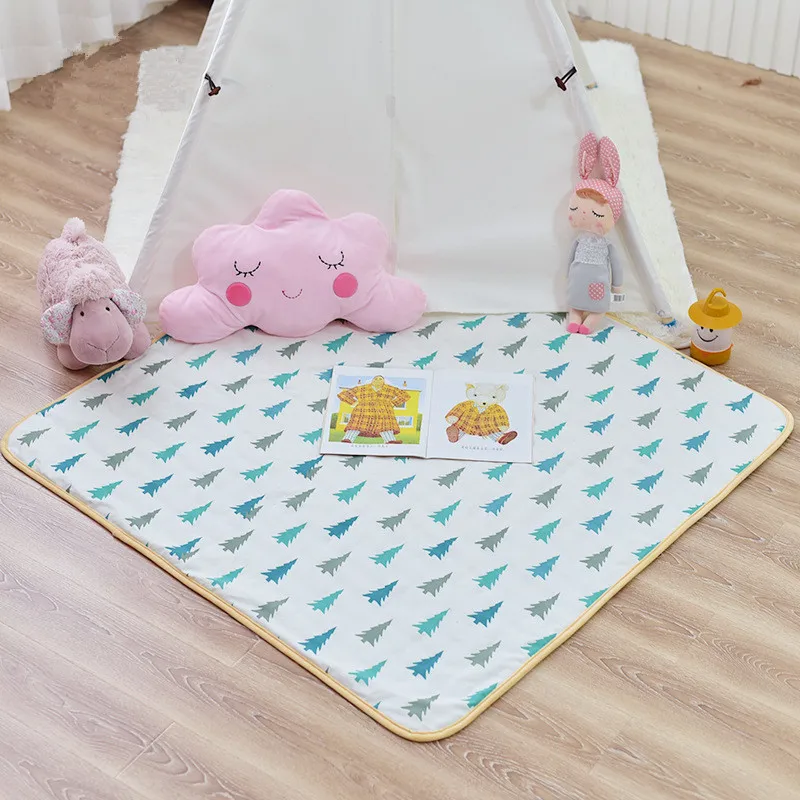 

Mint Tree Cotton Linen Canvas Padded Teepee Tent Mat Floor Mat Baby Mat 47" Base