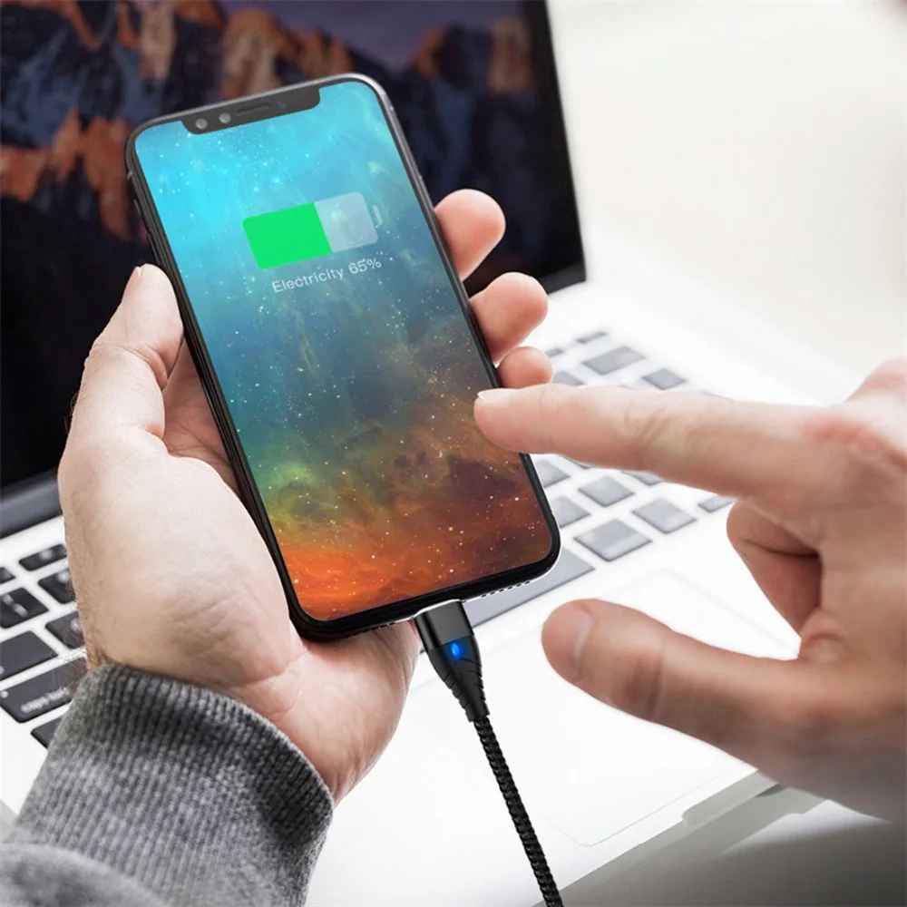 Магнитный кабель Micro usb type C для iPhone осветительный кабель samsung S7 Xiaomi Redmi Note 7 1M 3A Быстрая зарядка зарядное устройство телефонный кабель