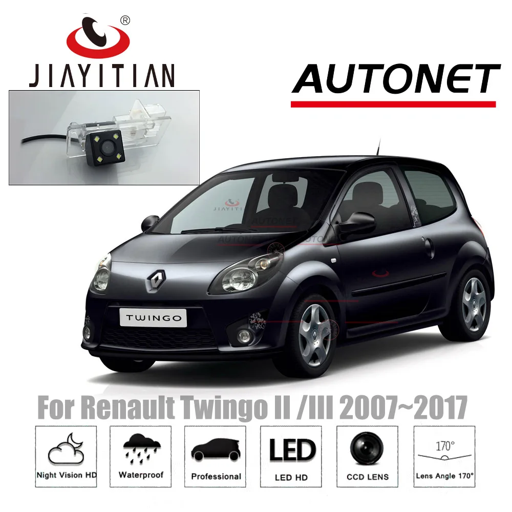 JiaYiTian заднего вида камера для Renault Twingo II/III Twingo 2 2007~ CCD ночное видение резервного копирования номерные знаки мотоциклов