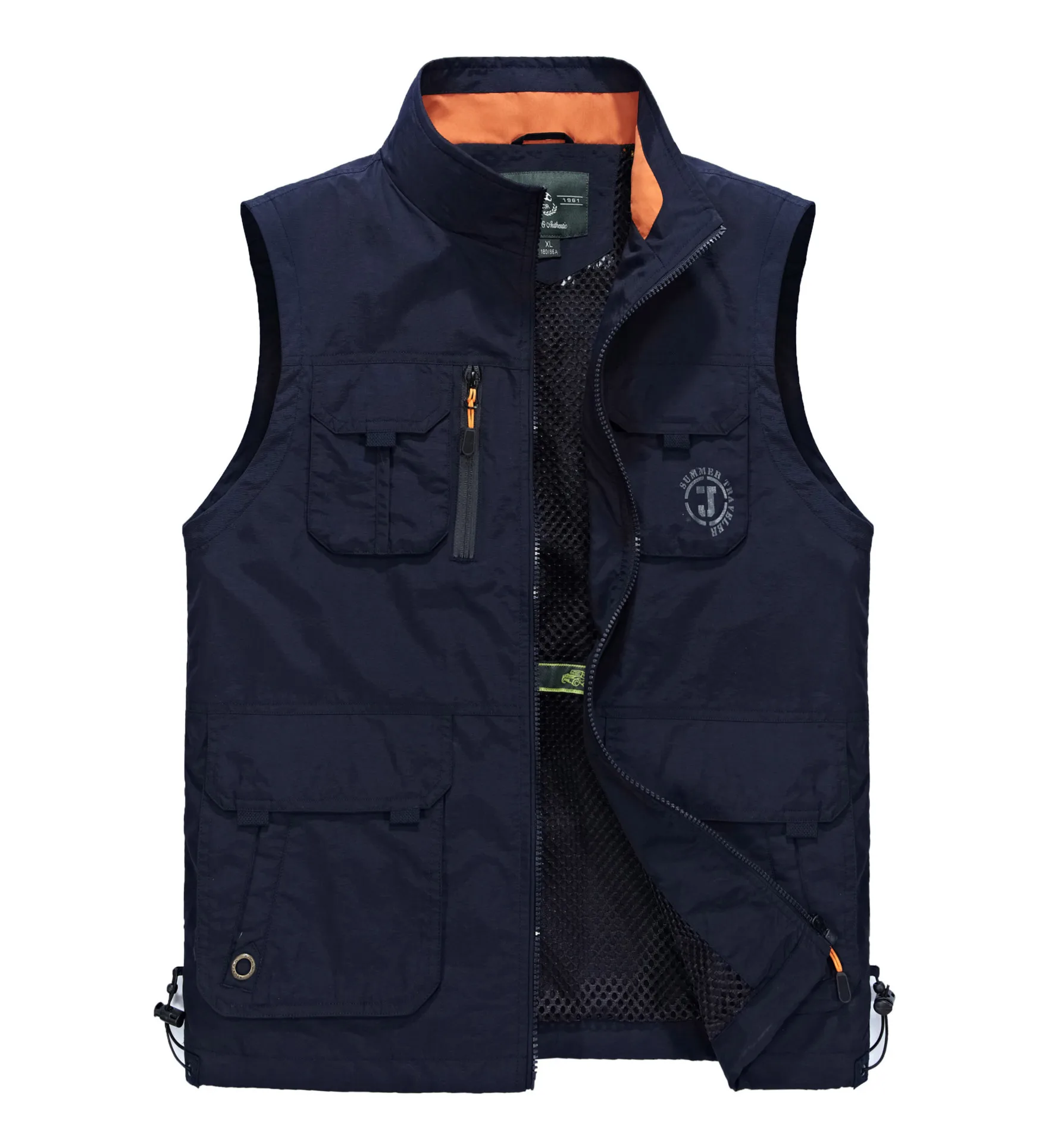 Men Multi-pocket Vest men 5XL 6XL Waistcoat Jackets Fashion Multipockets Men Vest Vintage Waterproof Vest colete masculino
