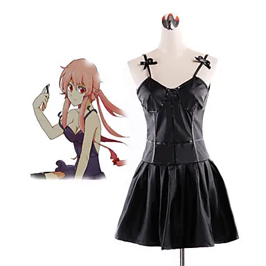 Cosplay Costume Inspired by The Future Diary Gasai Yuno Black Dress 11